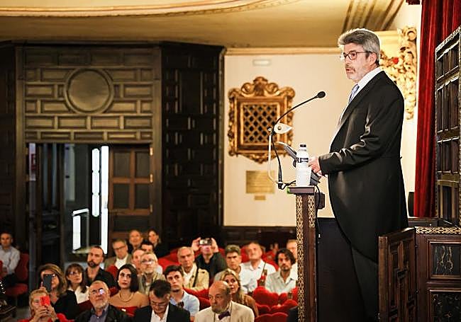 José Antonio Cordón, durante su discurso.