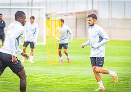 José Arnaiz, en el entrenamiento.