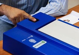 Toma de huella para el DNI.