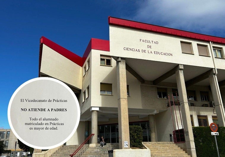 La historia detrás del cartel viral de la Universidad de Granada: «No se atiende a padres»
