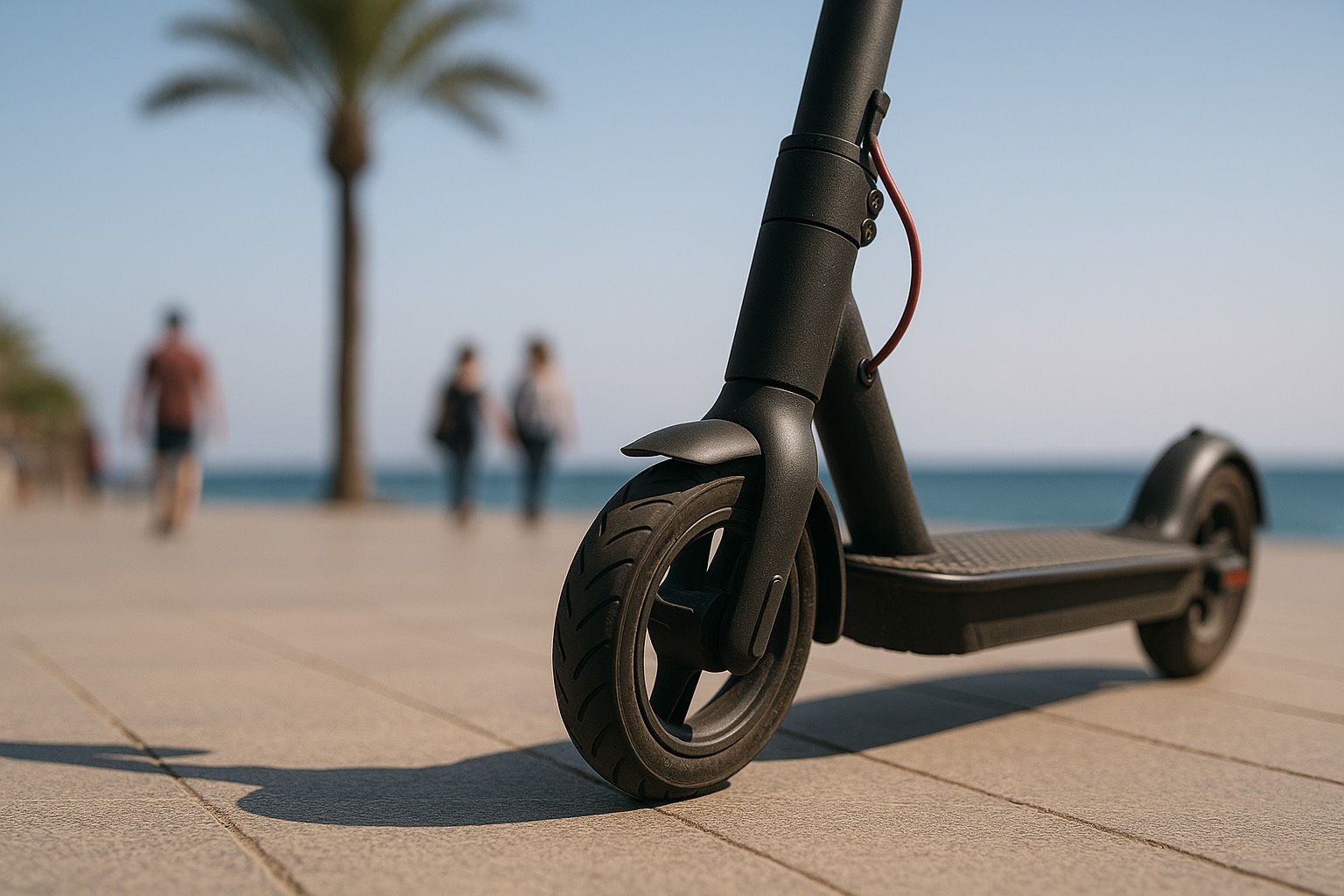 Fotografía de un patinete eléctrico.