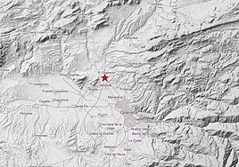 Epicentro del terremoto sentido en Granada.