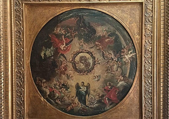 'La Virgen del Apocalipsis' antes de la restauración.