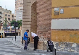Los trabajos que se están realizando en la fachada que da a calle Ricardos.