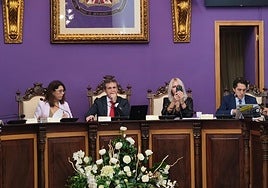 El alcalde, Julio Millán, en pleno, tras valorar los presupuestos.