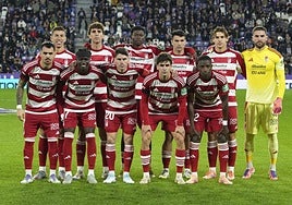 El once inicial del Granada en el José Zorrilla.