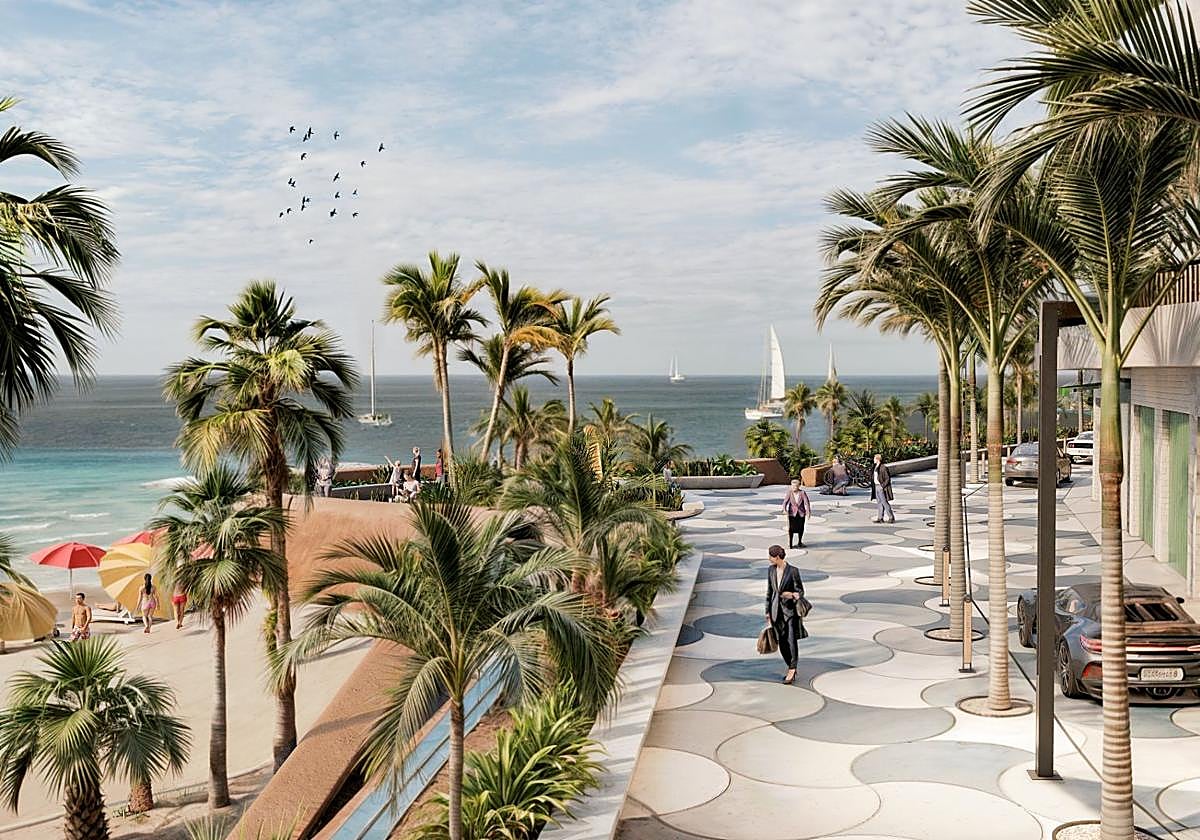 Recreación del paseo de La Caletilla