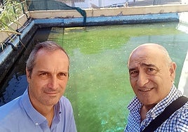 Francisco Manzano y Antonio Zapata, autores del estudio sobre la detección de fugas en balsas.