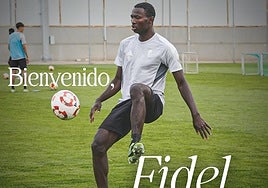 Cartel promocional del fichaje de Fidel.