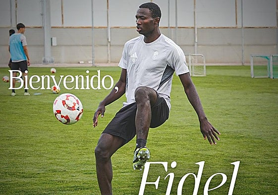 Cartel promocional del fichaje de Fidel.