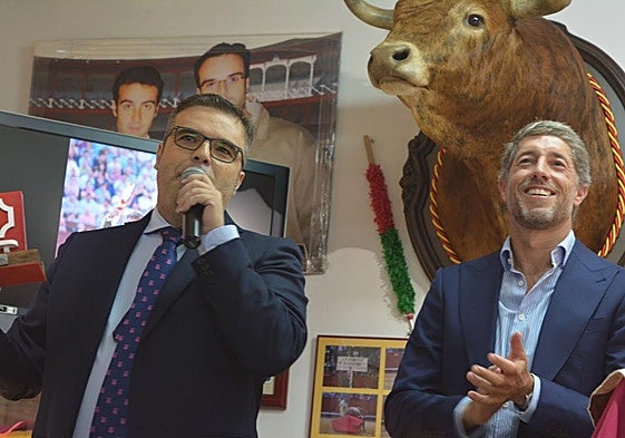 Alejandro Granados y Manuel Escribano, en el acto del Rincón de Lydia.