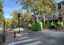 Las obras cogen músculo en una avenida Cervantes.