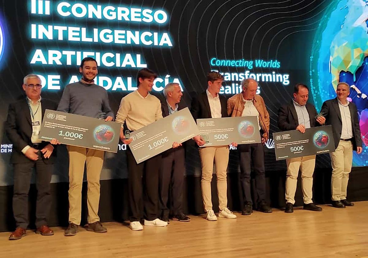 Entrega de premios en el III Congreso de IA de Andalucía.