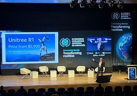 Escenario del Palacio de Congresos durante el III Congreso de IA de Andalucía.