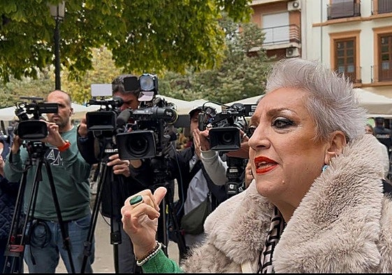 La presidenta de La Volaera, en el acto.