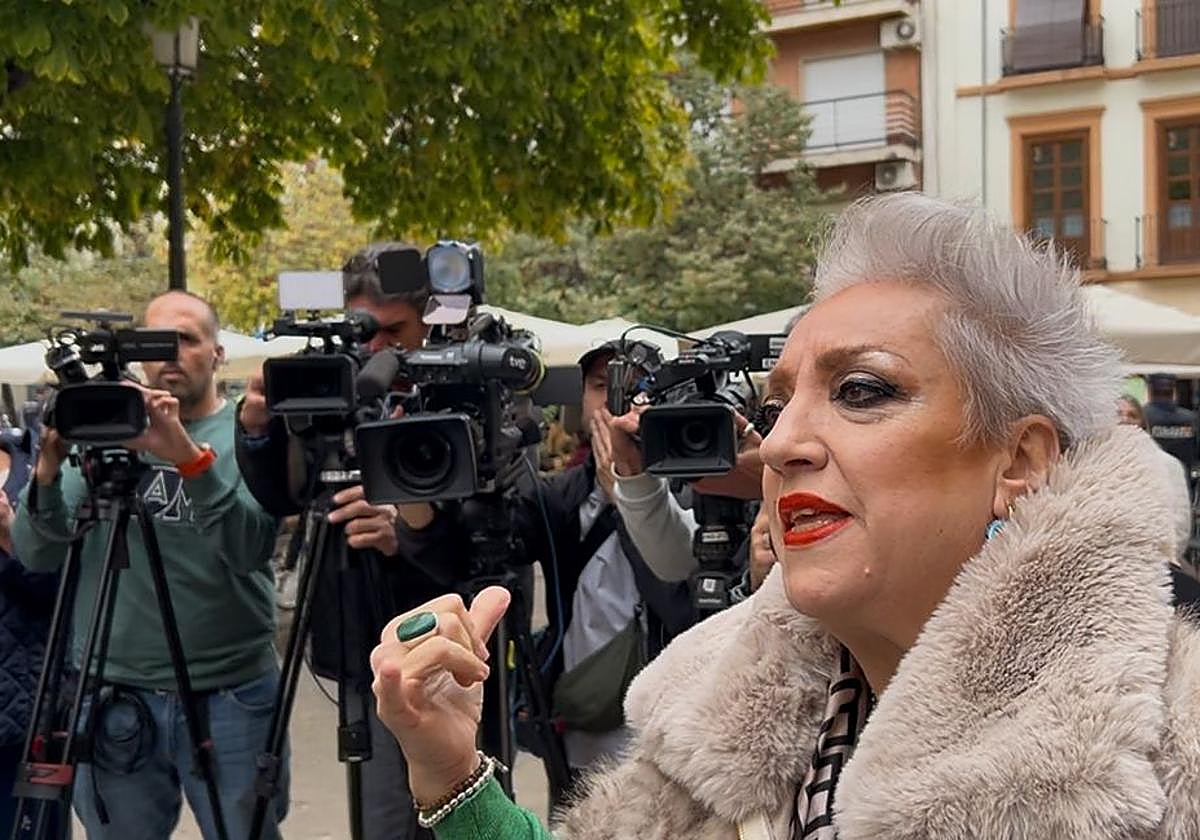 La presidenta de La Volaera, en el acto.