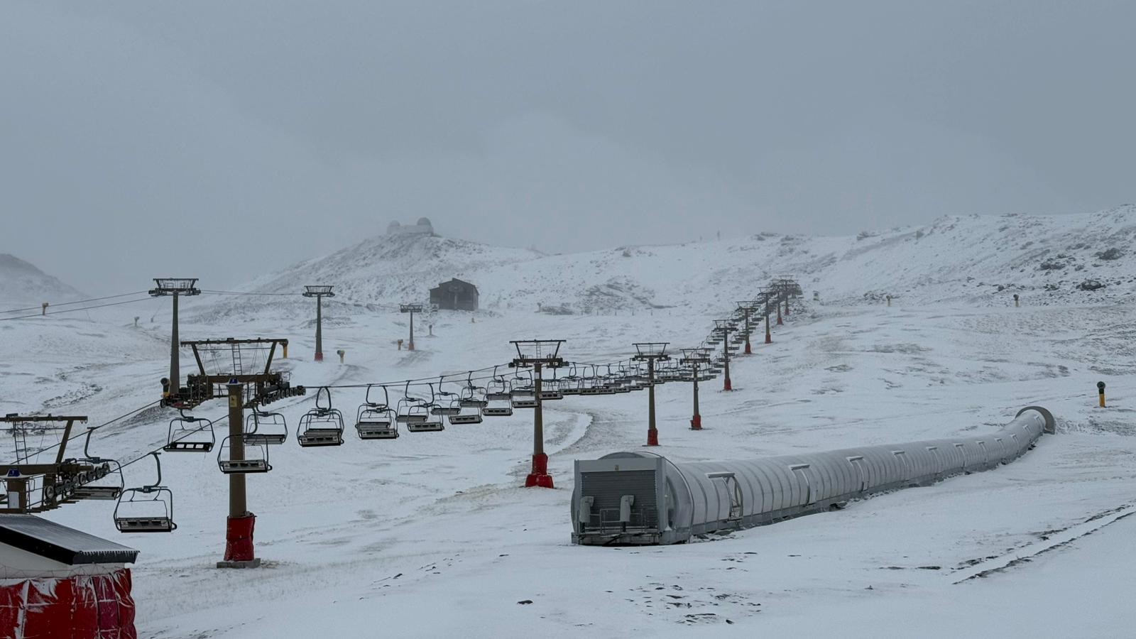 Las imágenes de la nevada en la Sierra por la borrasca Claudia