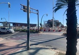 Paso peatonal donde se realizarán las obras