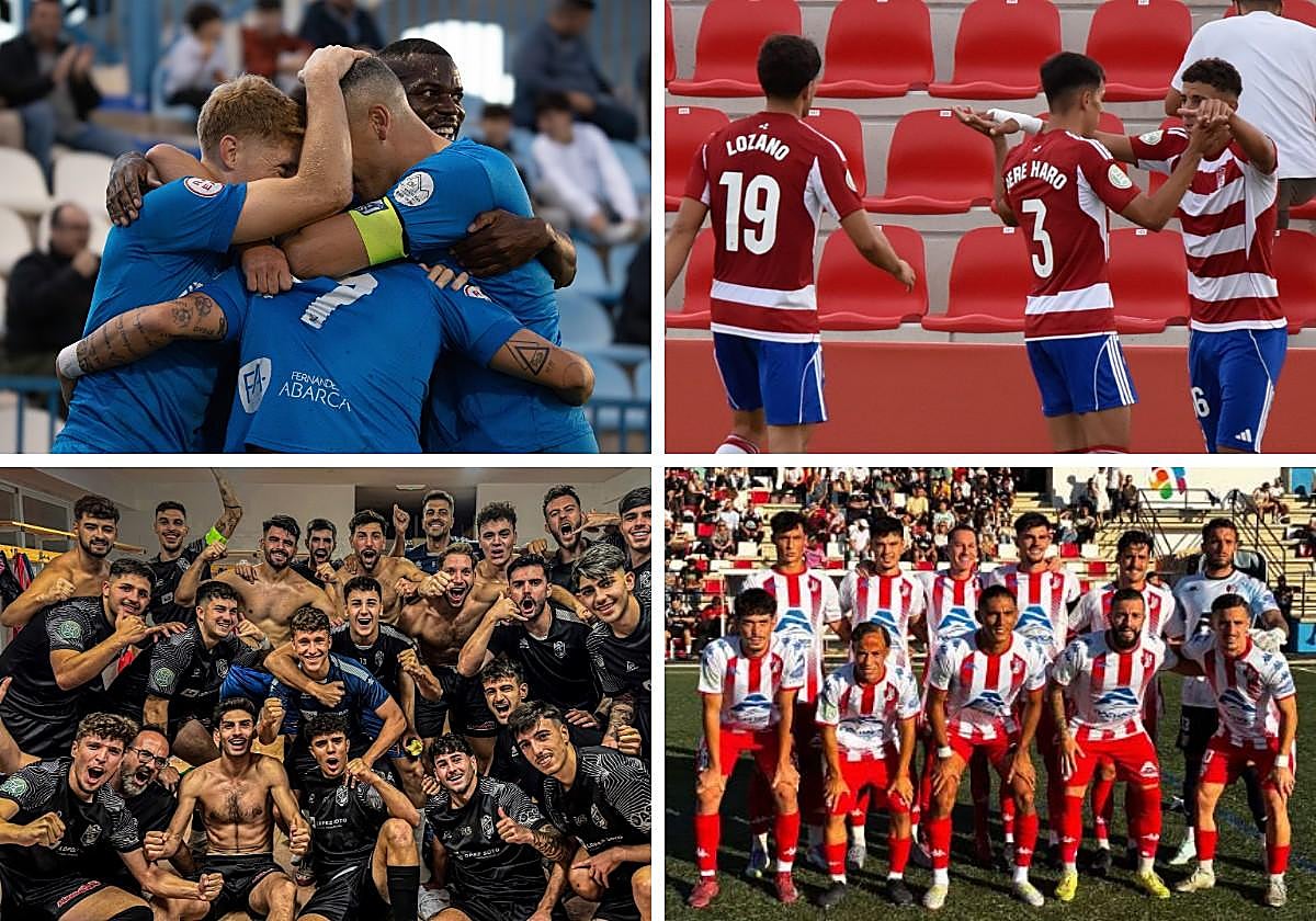 Jugadores de Motril, Rereativo Granada, Churriana y Arenas de Armilla.