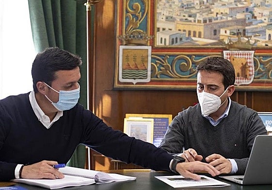 Óscar Liria junto a Javier Aureliano García, de archivo.