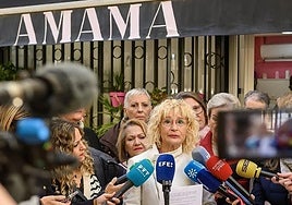 La presidenta de Amama, en su comparecencia de este viernes en Sevilla.