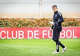 Pacheta, durante un entrenamiento en la Ciudad Deportiva del Granada.