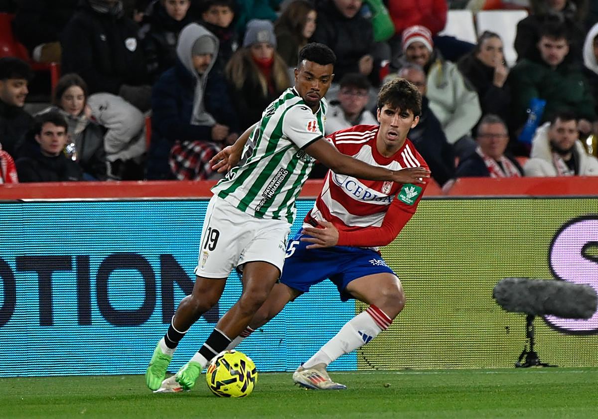 Manu Lama durante el partido.