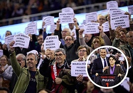 El público del Palacio de Deportes reclama el premio Princesa de Asturias para María Pérez.