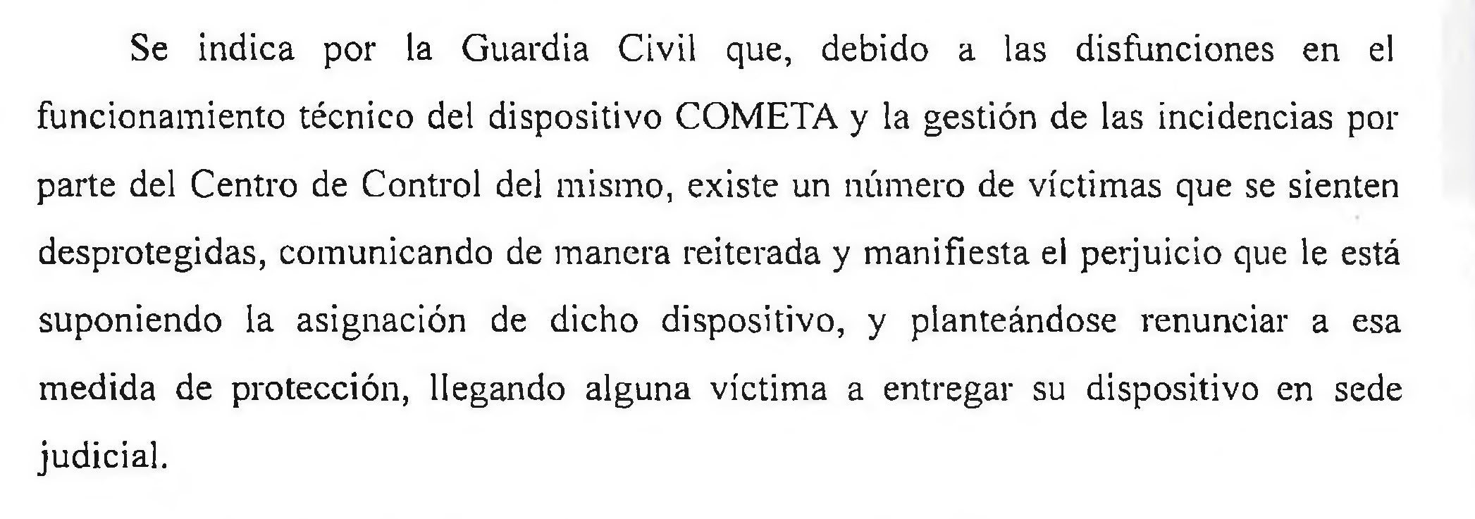 Acta de la Comisión sobre disfunciones en las pulseras antimaltrato del 10 de julio de 2024.