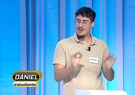 Daniel es un estudiante universitario que concursa en 'Atrápame si puedes'.