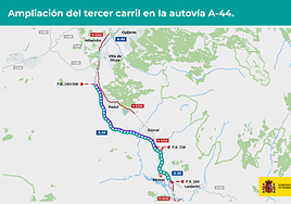 Transportes adjudica las obras del tercer carril de la A-44 entre Alhendín y Béznar