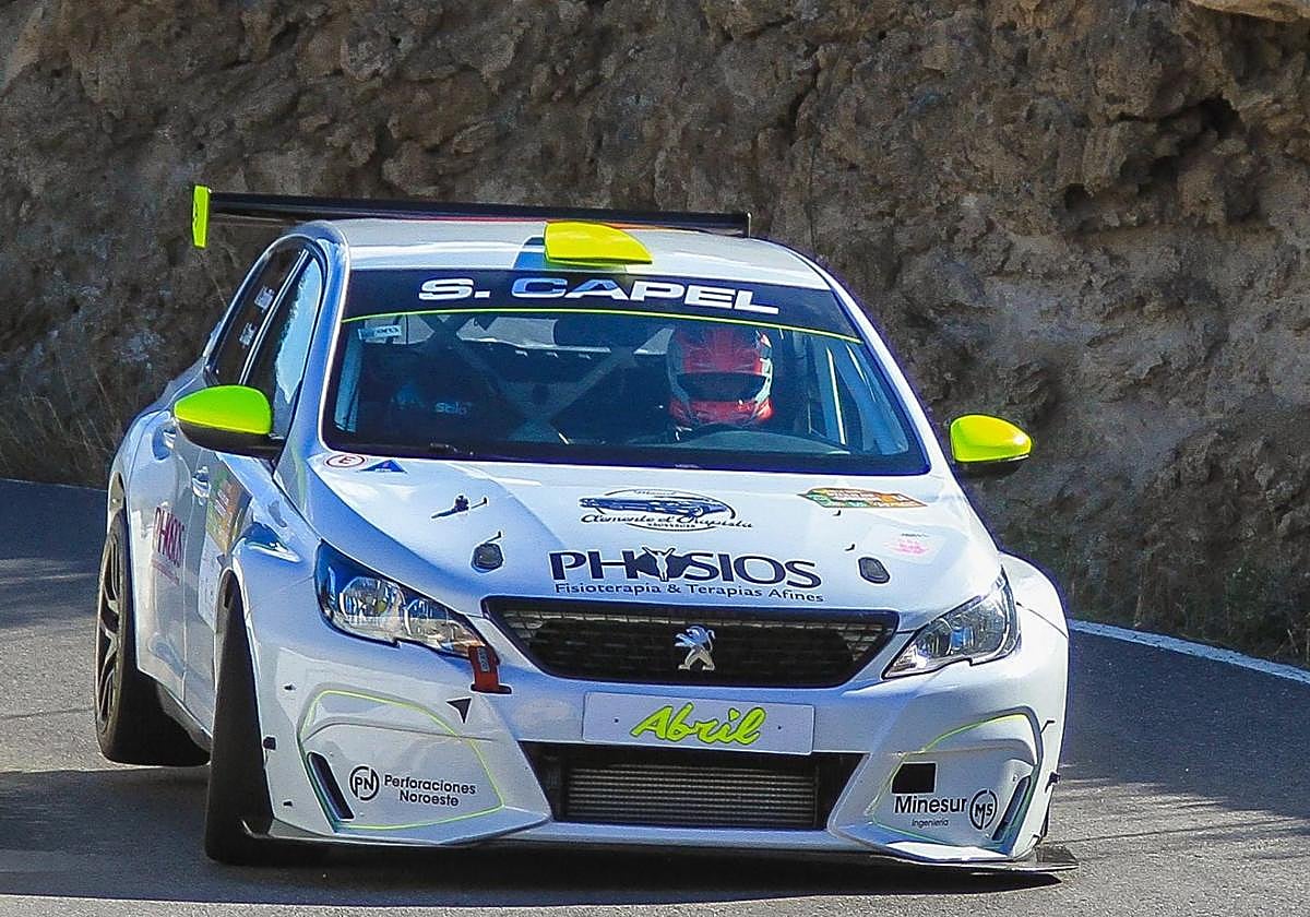 Sergio Capel en carrera durante el Rallycrono de Gádor.