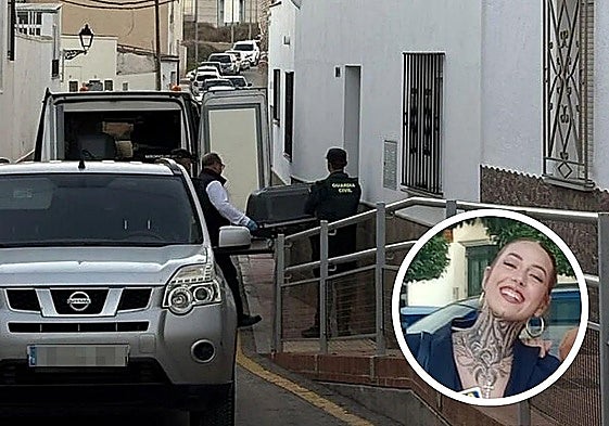 En la imagen principal, momento del levantamiento del cadáver. A la derecha, imagen de Concha.