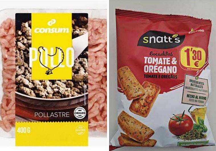 Sanidad alerta en Andalucía de metales en unos conocidos snacks y salmonella en carne de pollo