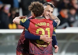 Stoichkov agradece la asistencia a Mario Soriano en Albacete.