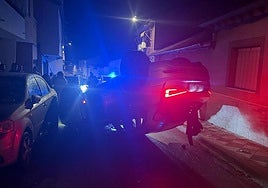 Estadod el coche tras chocar en Atarfe.