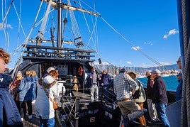 Las imágenes de la Nao Victoria, que estará abierta a visitas en Motril