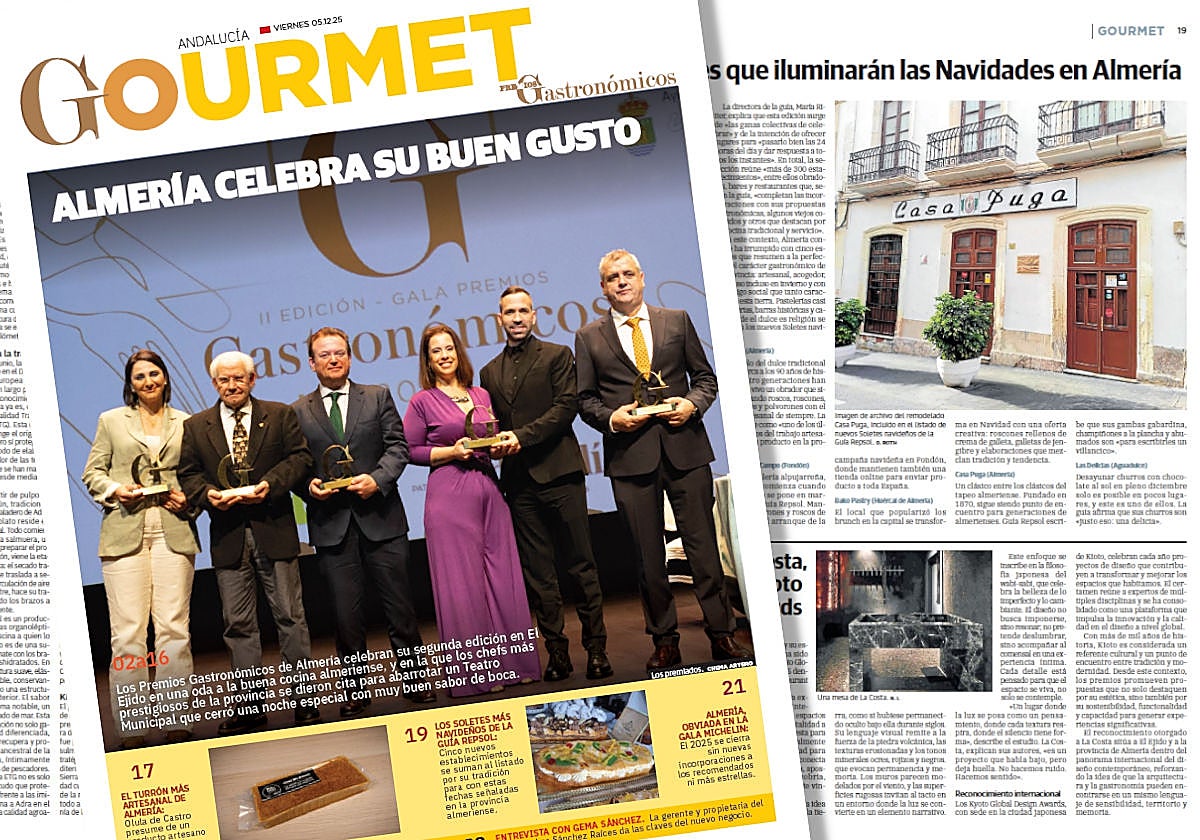 Detalle de la portada sobre las páginas interiores del suplemento.