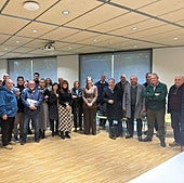 Representantes de los sindicatos, de la patronal y del Sercla tras alcanzar un acuerdo para el convenio del manipulado.