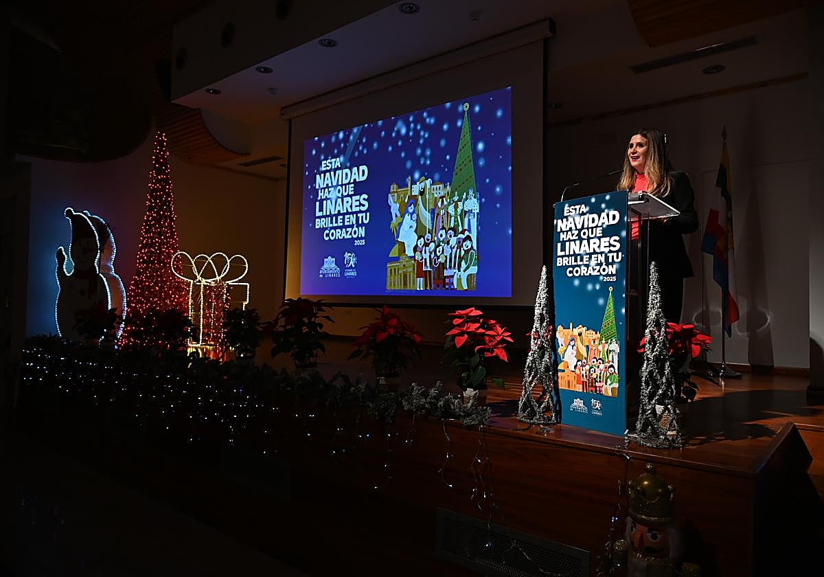 Momento de la gala en la que se inauguraron las luces.