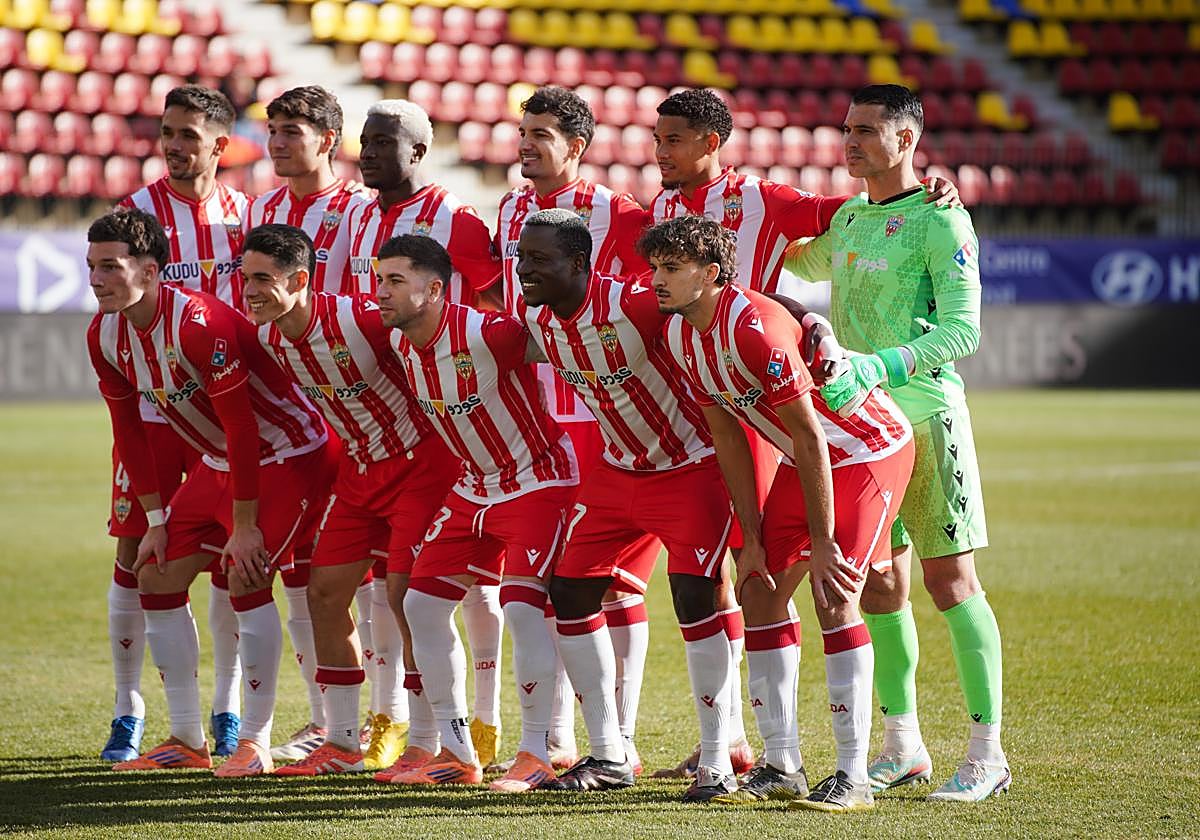 Once inicial del Almería contra el Andorra