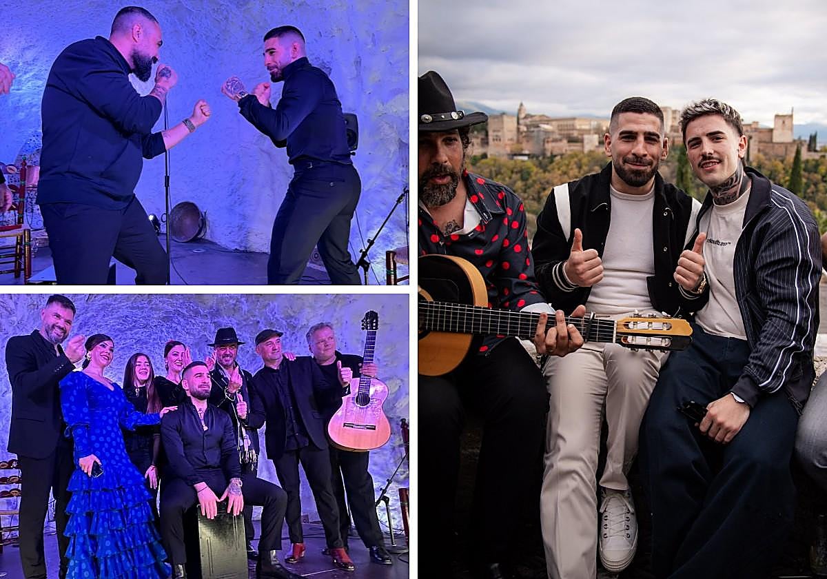 Ilia Topuria &#039;conquista&#039; Granada: visita a la Alhambra, San Nicolás y juerga sobre el tablao