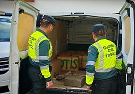 Imagen del hachís encontrado por la Guardia Civil.