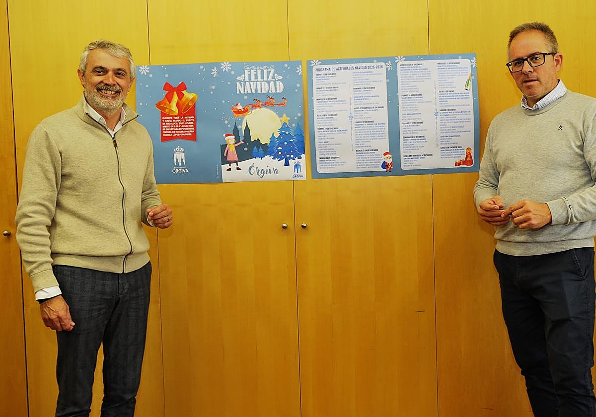 A la izquierda el alcalde de Órgiva Raúl Orellana, y a la derecha, el teniente de alcalde, José Miguel Herrera