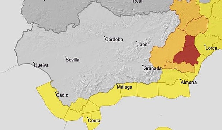 Alerta roja por lluvias en Almería: la Aemet prevé hasta 120 litros en el norte de la provincia