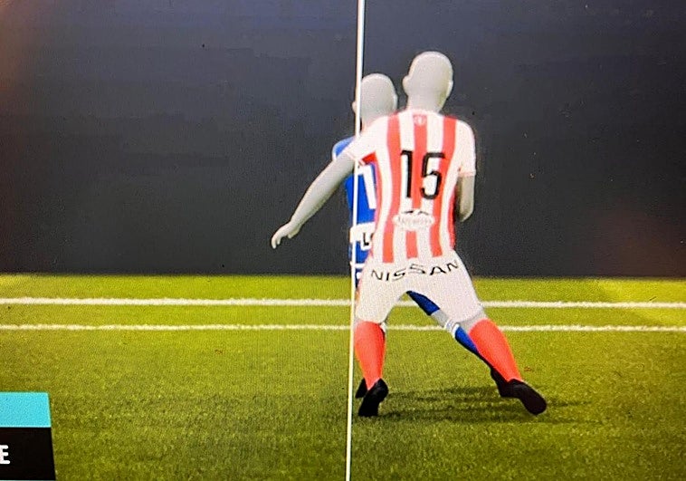 El árbitro anula un gol al Granada frente al Sporting por el hombro de Faye