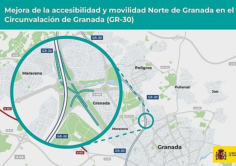 Gran paso para la mejora del enlace de la Circunvalación con Maracena, Pulianas y Granada
