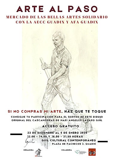 Guadix acoge el Primer Mercado de las Bellas Artes en apoyo a las asociaciones AECC contra el Cáncer y AFER contra el Alzheimer