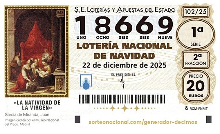 El 18669, quinto premio de la Lotería de Navidad, cae al lado de la Plaza de Toros de Granada