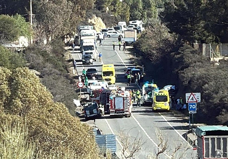 Dos fallecidos en una colisión frontal en Tabernas